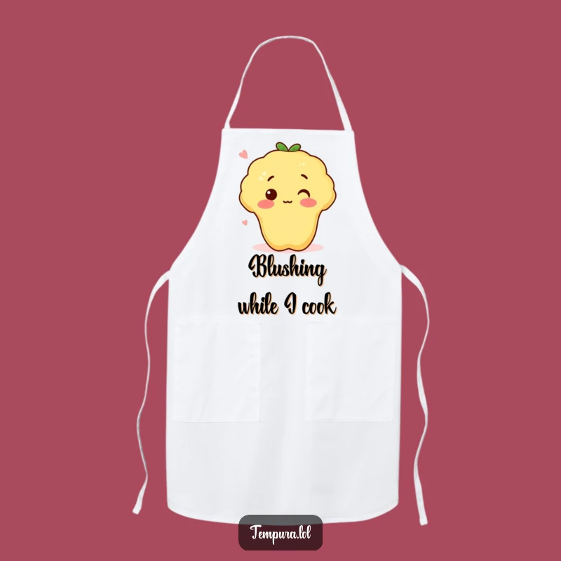 Funny Surprised Sweet Potato Tempura Apron - Culinary Humor for Your Kitchen