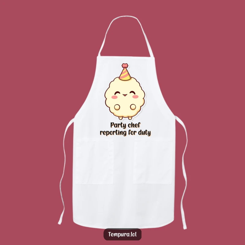 Funny Tempura Party Apron: Hat Chef, Humorous Kitchen Fun, Gift
