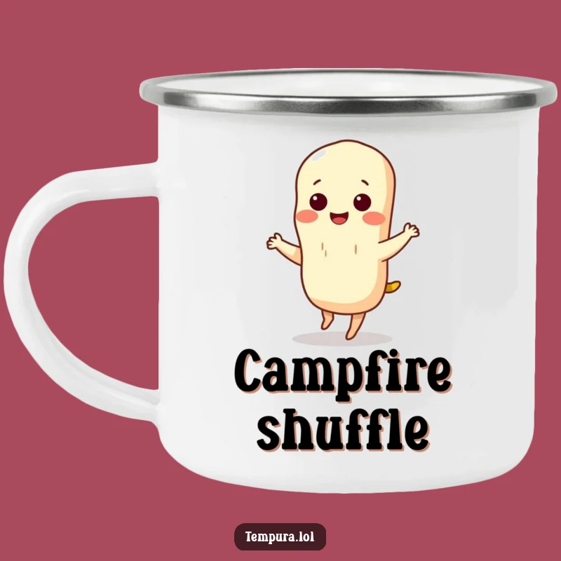 Funny Tempura Dance Camping Mug: Outdoor Adventures with Hilarious Fried Food