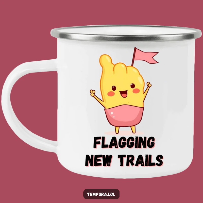 Funny Tempura Flag Camping Mug: Adventure Feast