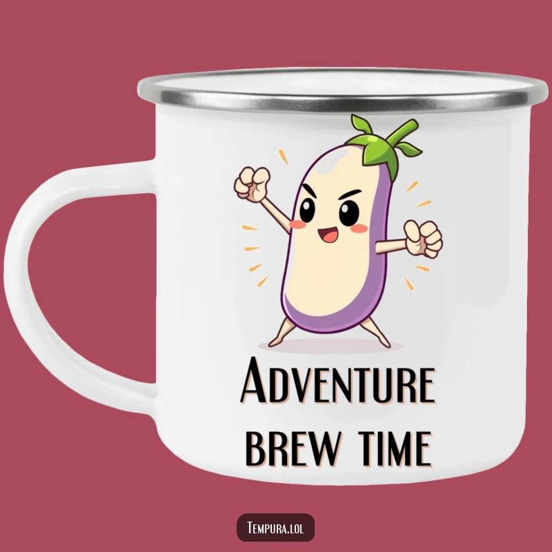 Funny Heroic Tempura Eggplant Camping Mug: Epic Adventure Gear Gift