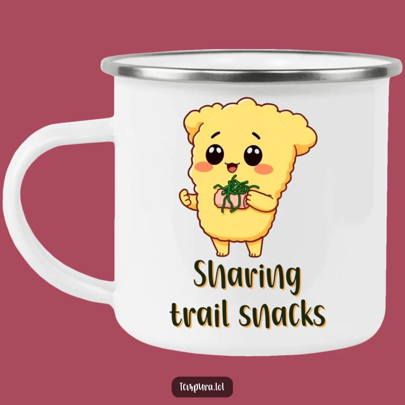 Funny Tempura Snack Camping Mug: Seaweed Treat, Outdoor Humor, Gift