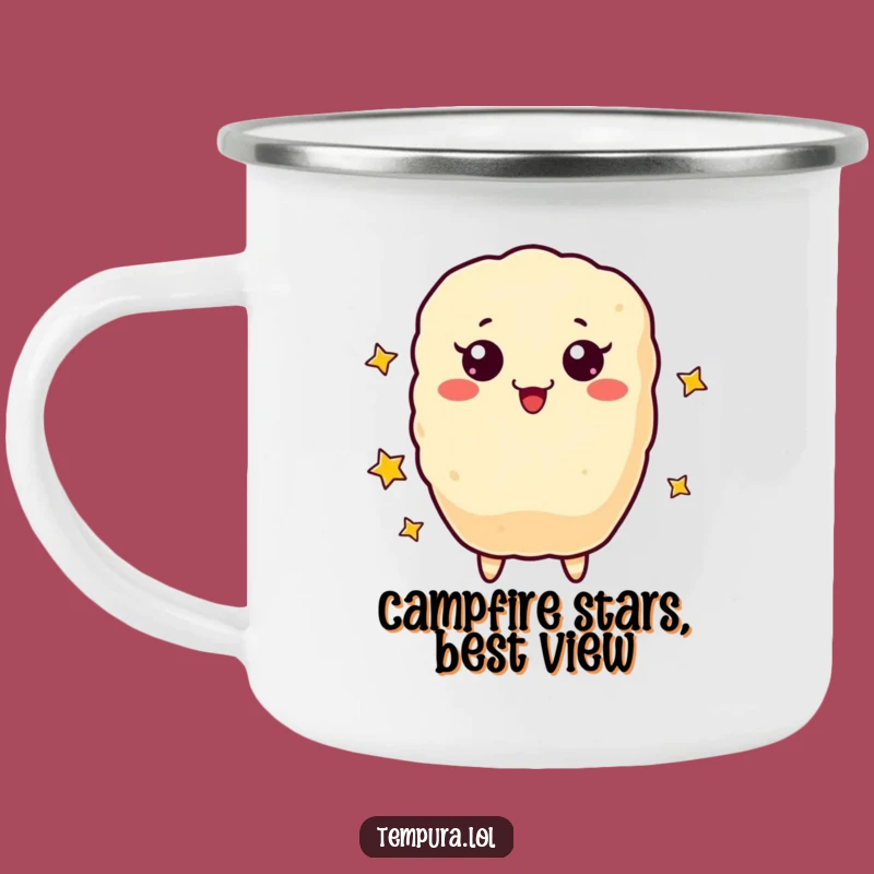 Funny Tempura Star Juggler Camping Mug: Adventure with Cosmic Humor