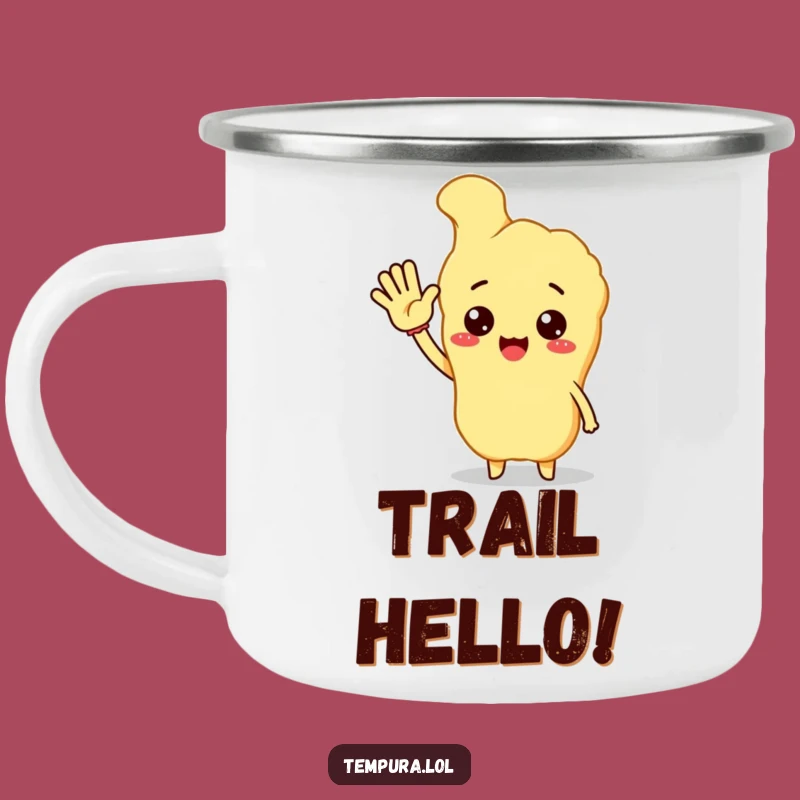 Funny Hello Tempura Camping Mug - Wave Hello to Adventure
