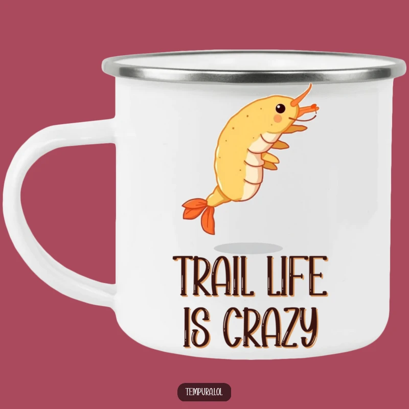 Funny Tempura Shrimp Camp Mug: Crispy Cartwheel Fun, Outdoor Funny Gift
