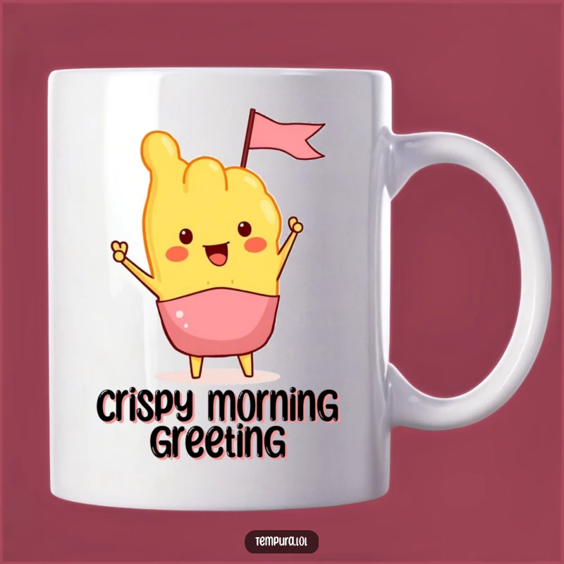 Funny Tempura Flag Mug: Cheerful Japanese Food Gift