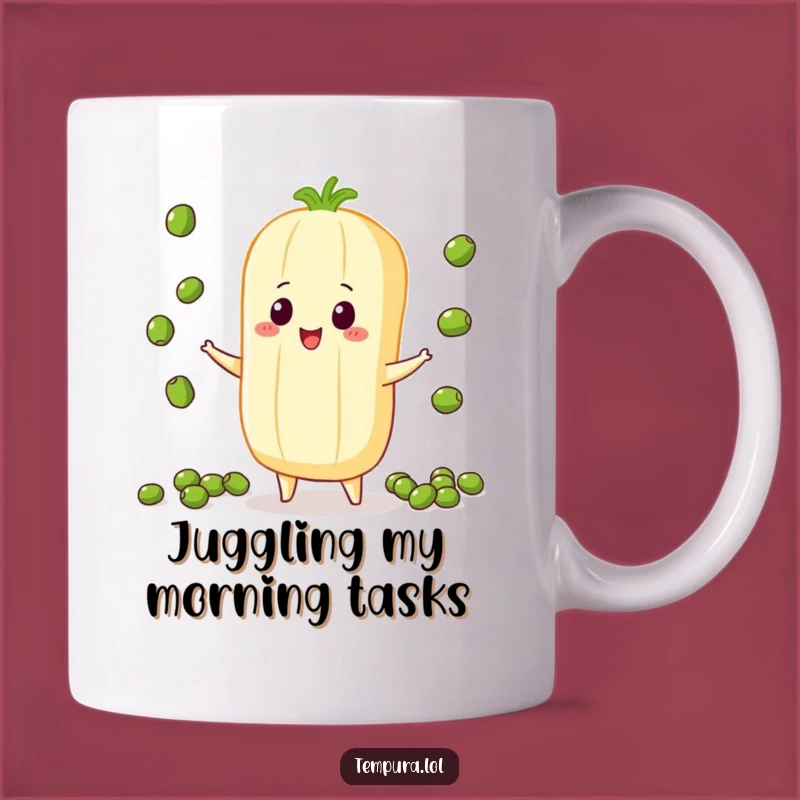 Funny Juggling Veggie Mug: Peas-fully Entertaining, Perfect Humorous Gift