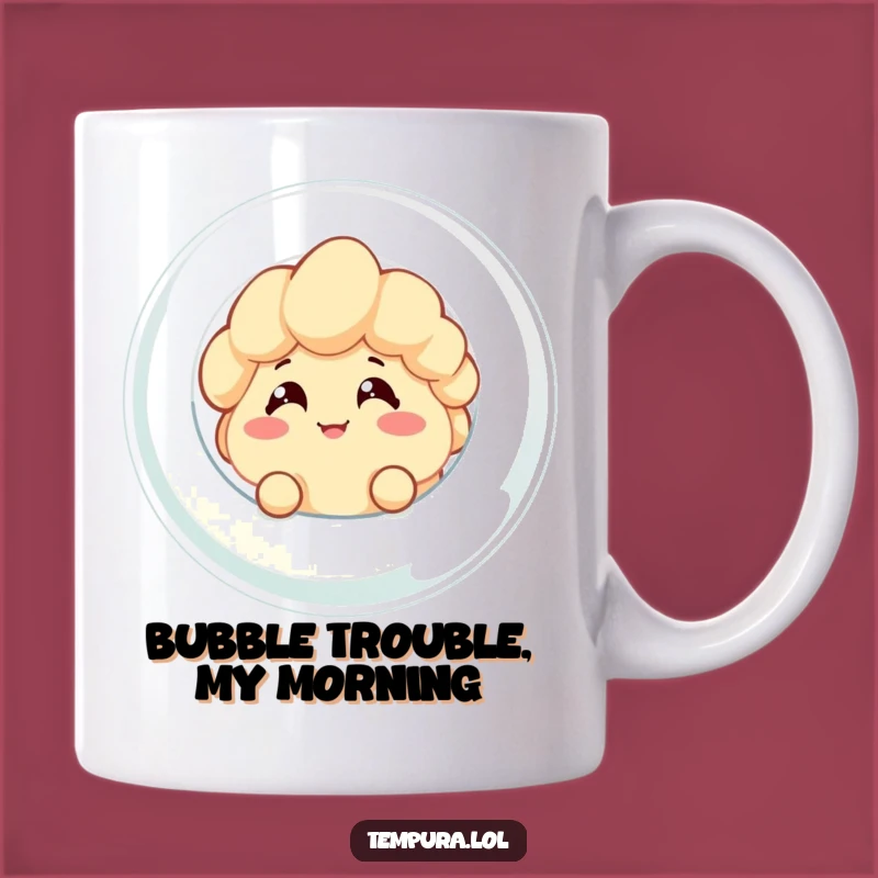 Funny Tempura Bubble Peek Mug: Cheeky Character Gift for Joyful Mornings