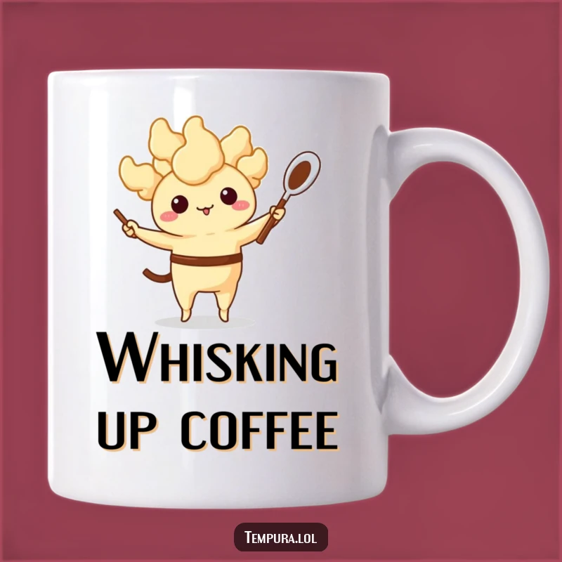 Funny Tempura Juggling Mug: Whisk & Spoon Fun, Hilarious Cook's Gift