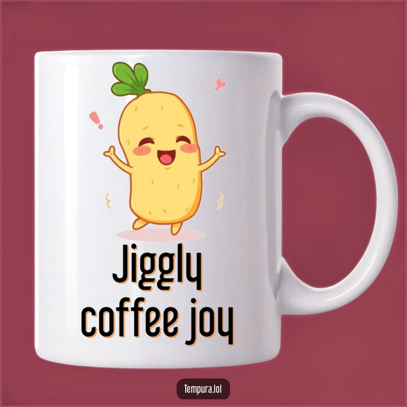 Funny Wiggling Veggie Mug: Happy Tempura Delight, Perfect Gift for Veggie Lovers