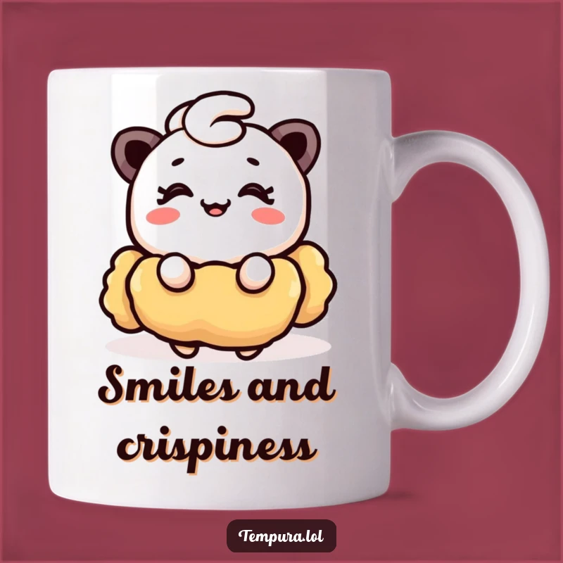 Funny Winking Tempura Mug: Happy Fried Food Humor & Gift