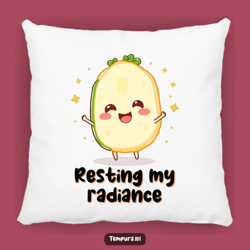 Cozy Funny Sparkling Veggie Slice Pillow: Soft Joyful Decor