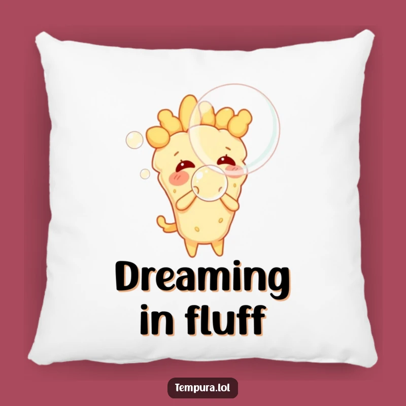 Funny Tempura Bubble Blowing Pillow - Cozy Comfort with a Smile
