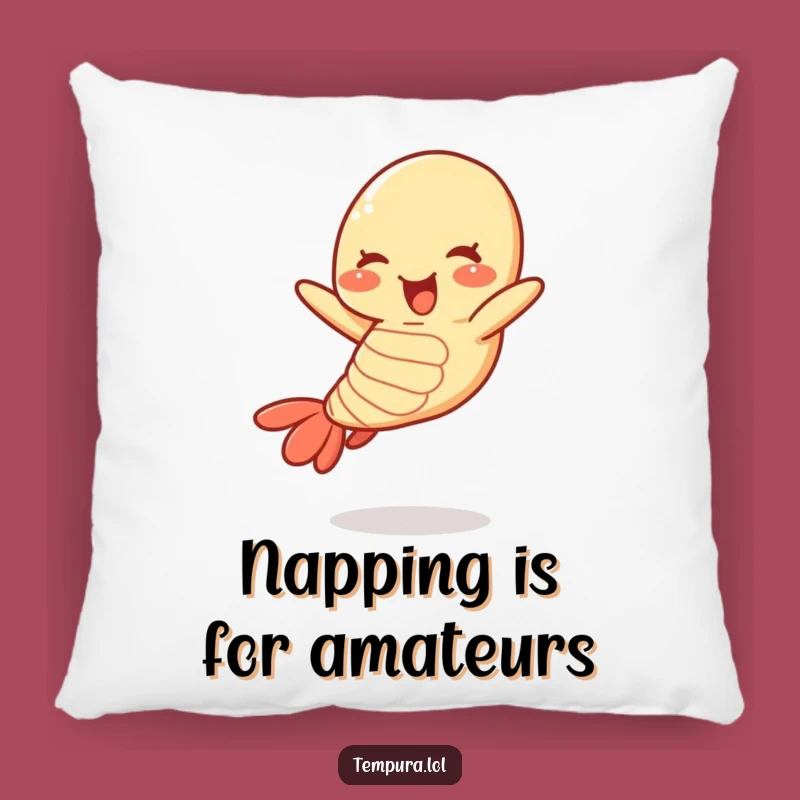 Funny Jumping Tempura Shrimp Pillow: Soft Cartoon Cushion for Cozy Laughs, Gift Idea