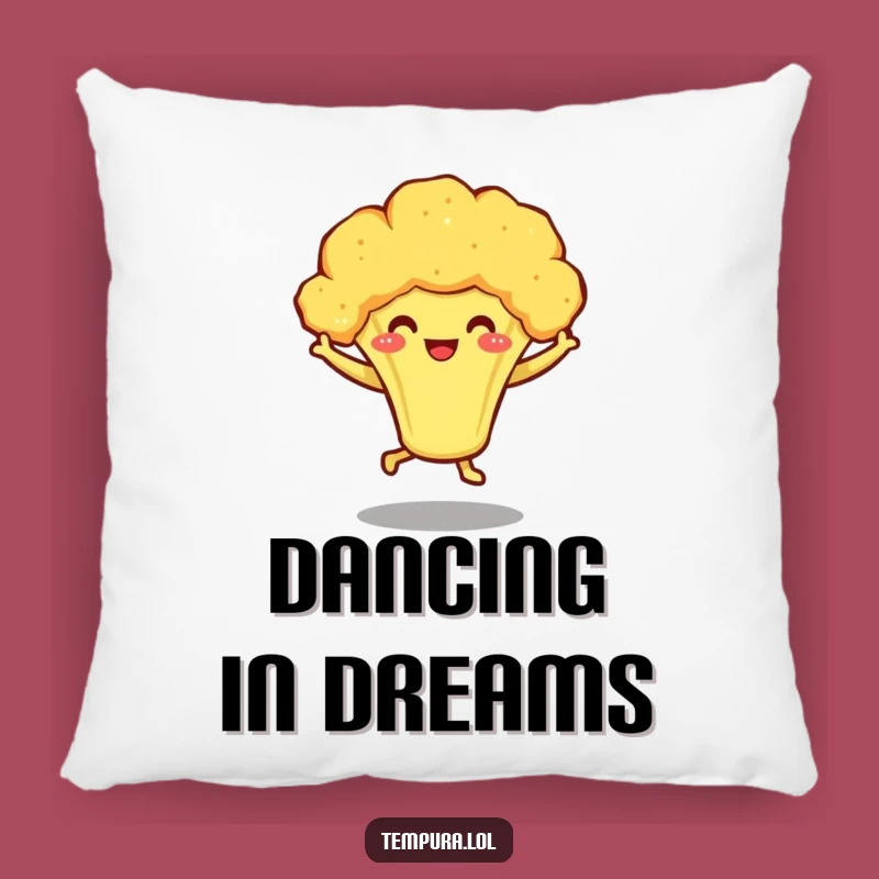 Funny Tempura Broccoli Pillow - Cozy Comfort with a Dancing Veggie