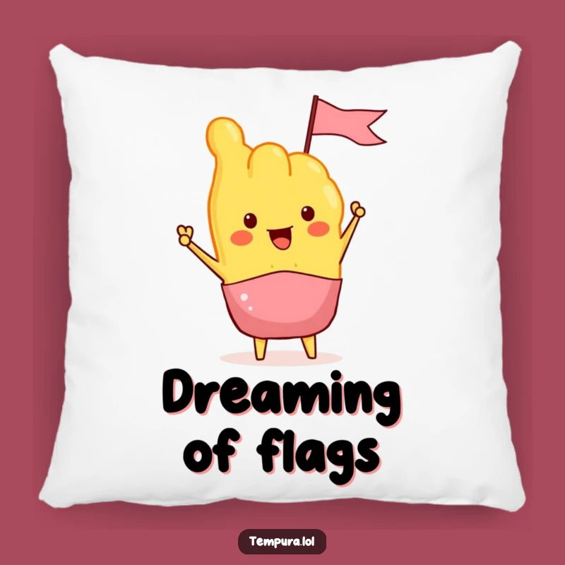 Funny Tempura Flag Pillow: Cozy Culinary Celebration
