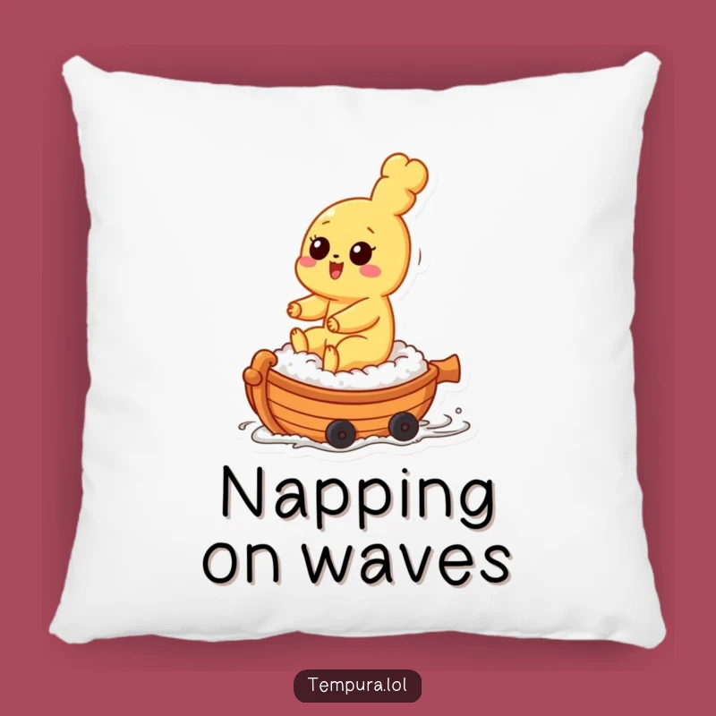 Funny Tempura Sushi Rider Pillow: Cozy Comfort with a Delicious Twist!