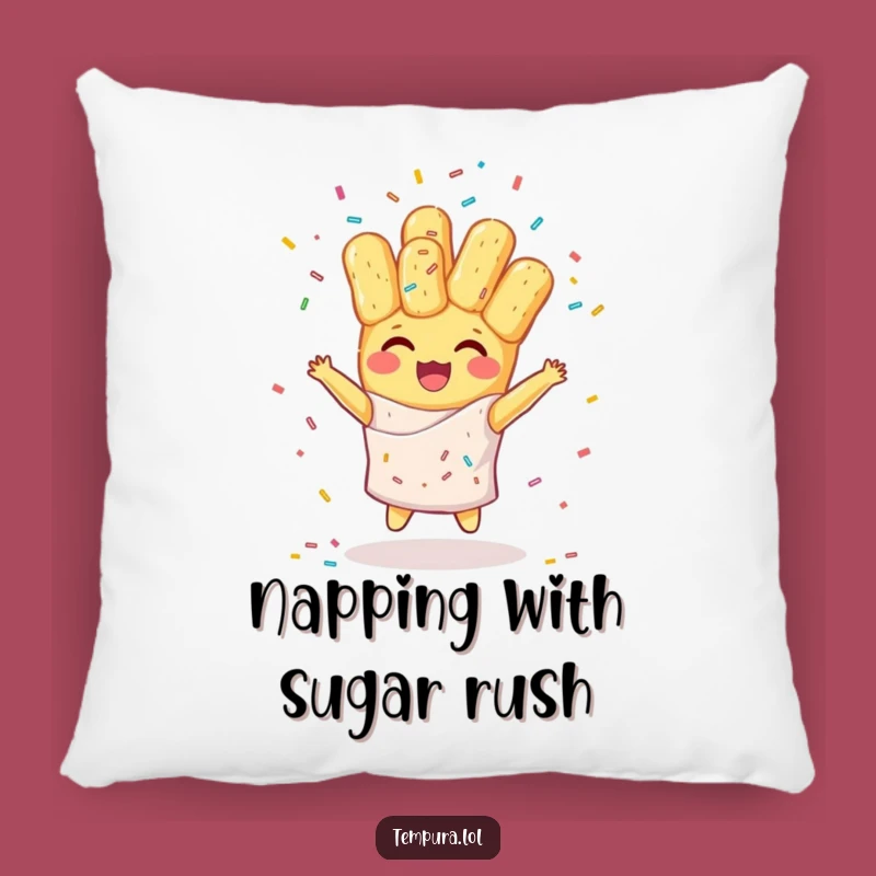 Funny Tempura Sprinkle Juggling Pillow: Cozy Cushion for Sweet Dreams