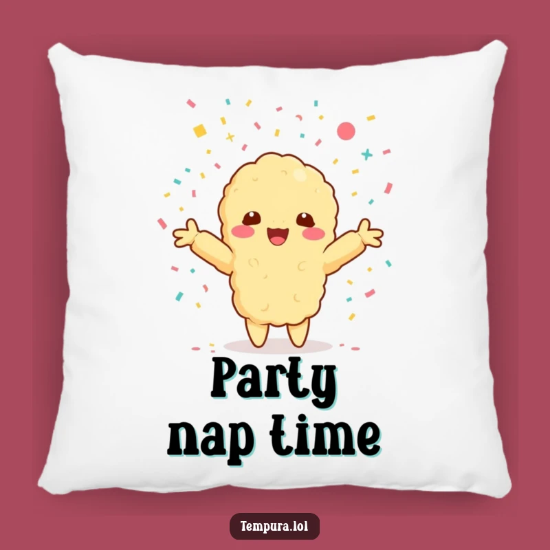 Funny Kawaii Tempura Confetti Pillow: Cozy Comfort for Party Lovers