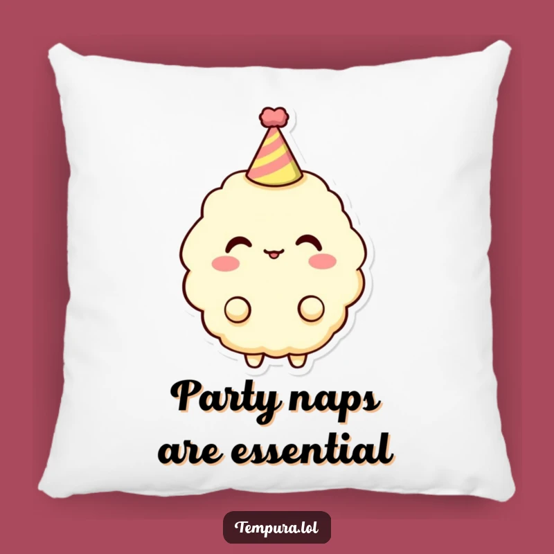 Funny Tempura Party Pillow: Cozy Hat, Humorous Decor, Gift