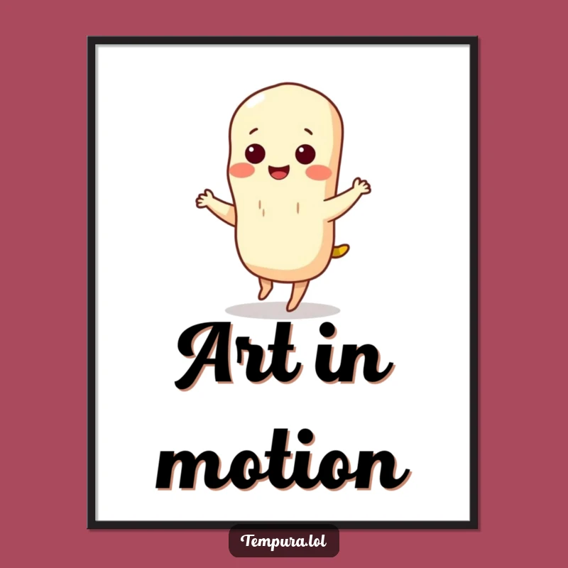 Funny Tempura Dance Digital Art: Hilarious Wall Decor for Joyful Spaces