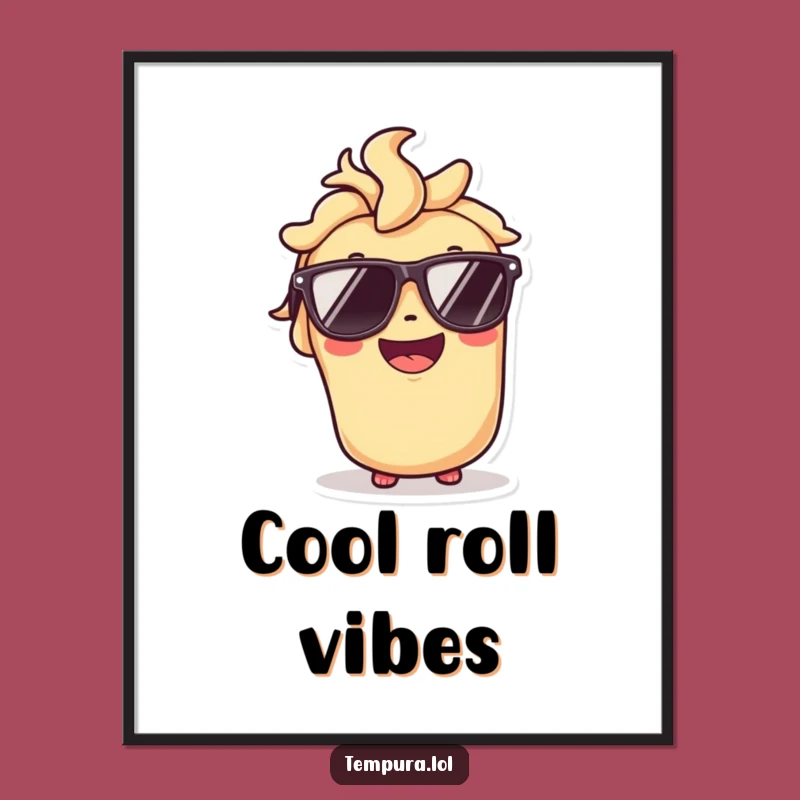Funny Tempura Roll Sunglasses Digital Art - Instant Cool Decor, a Perfect Funny Gift