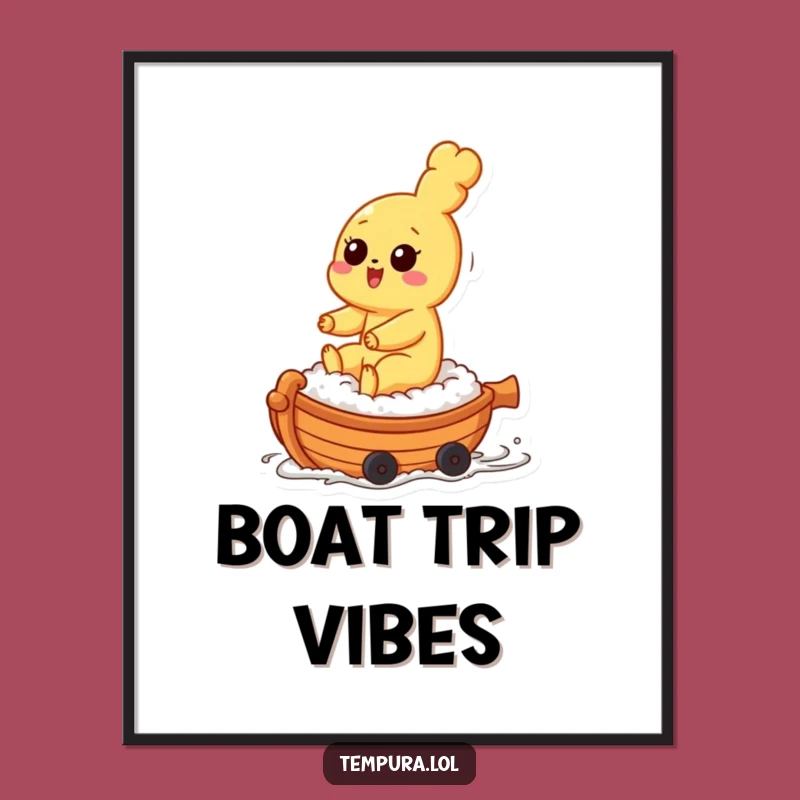 Funny Tempura Sushi Rider Digital Art: Instant Whimsy for Your Walls!