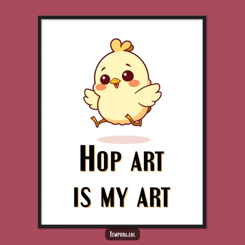 Funny Giggling Chicken Tempura Digital Art - Instant Joyful Decor and a Perfect Funny Gift