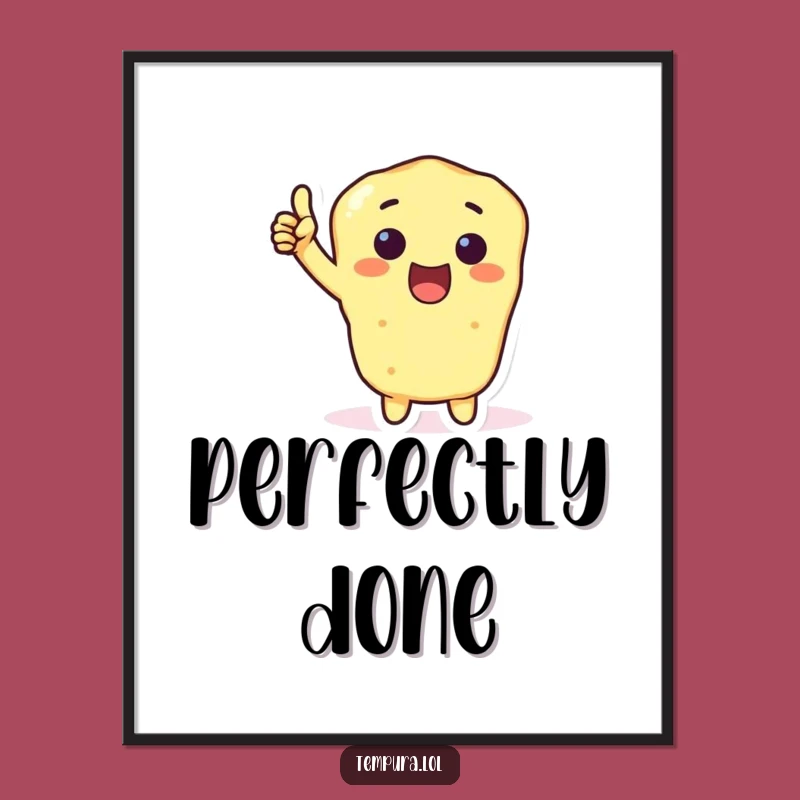 Funny Tempura Thumbs-Up Digital Print: Awesome Foodie Art Gift