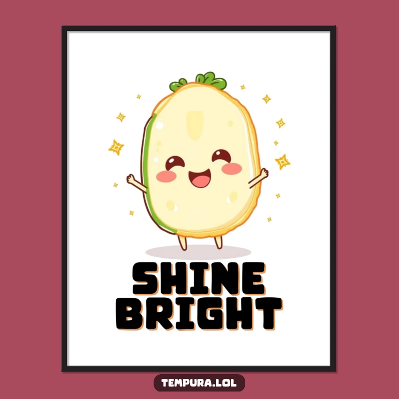 Funny Sparkling Veggie Slice Digital Art: Joyful Juggling Decor