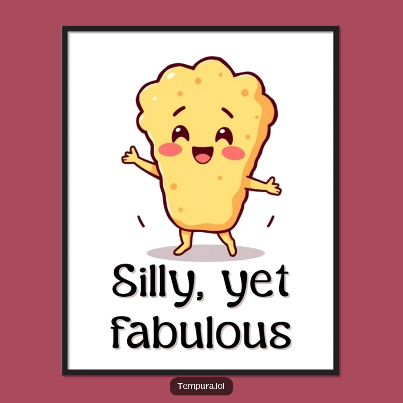 Funny Silly Dance Batter Digital Art: Tempura Moves, Instant Funny Gift Download