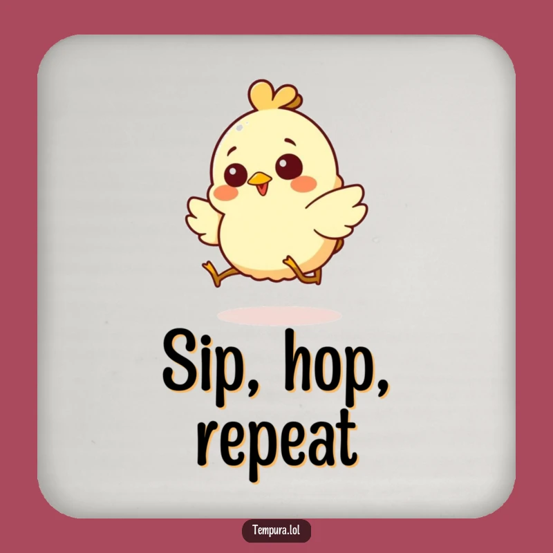 Funny Giggling Chicken Tempura Coasters - Protect Surfaces with Humor, a Great Funny Gift Set