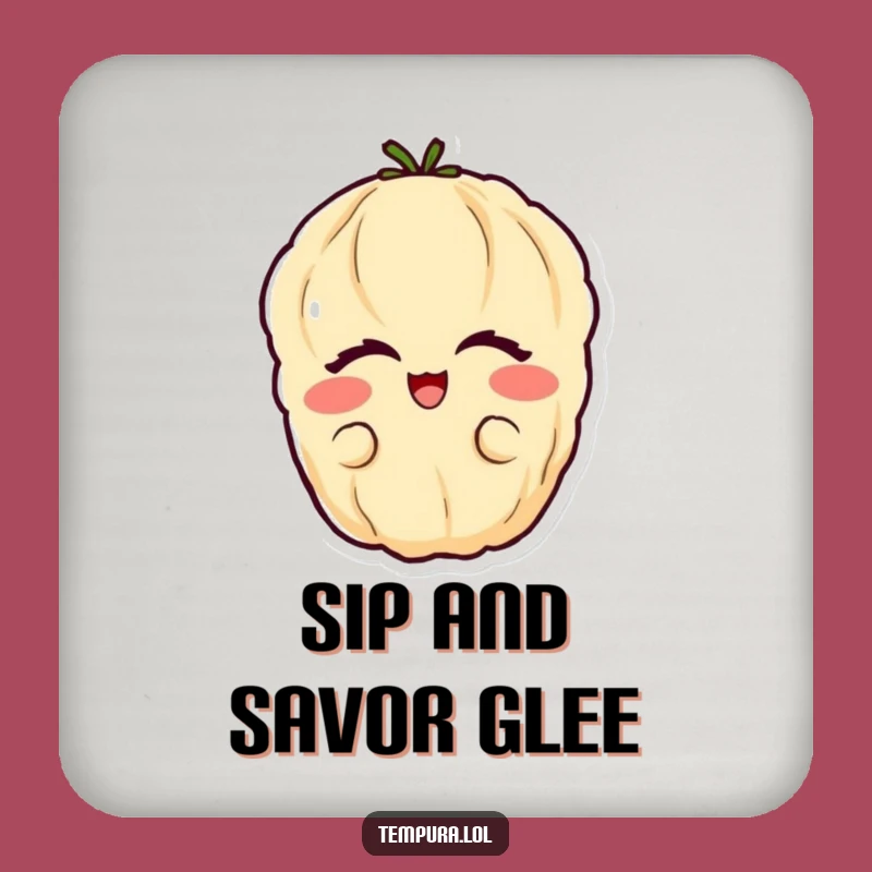 Funny Glee Vegetable Tempura Coaster: Protect Surfaces with Joyful Art