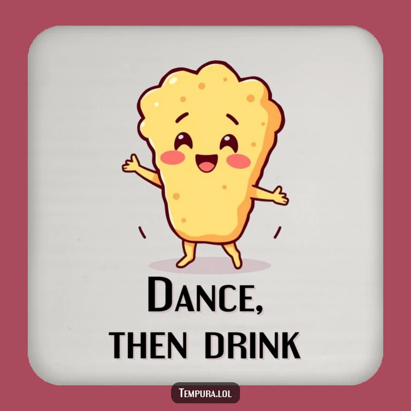 Funny Silly Dance Batter Coaster Set: Tempura Moves, Protect Surfaces Funny Gift