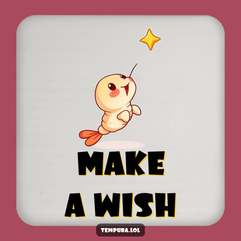 Funny Surprised Tempura Shrimp Coasters - Protect Drinks with Wonder, a Great Funny Gift Set