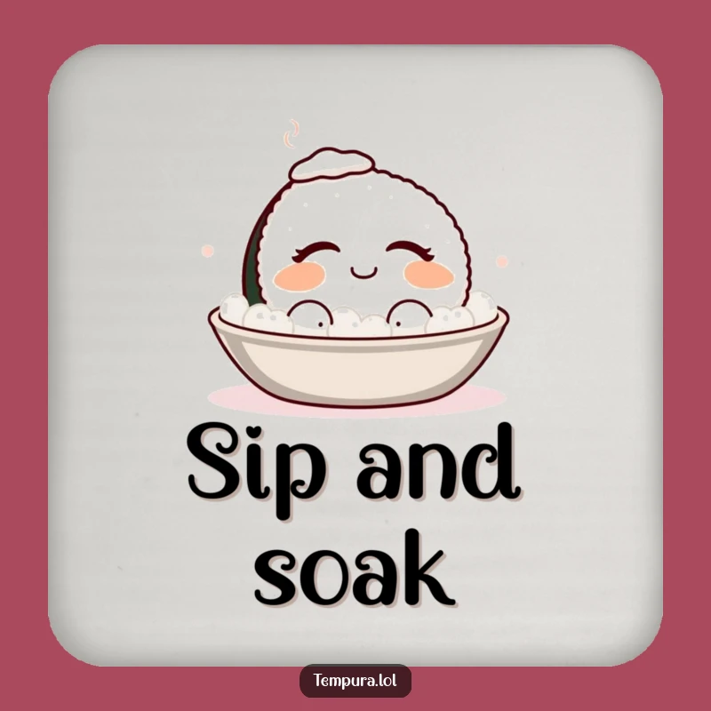 Funny Sushi Bath Coaster Set: Protect Surfaces with Foodie Humor