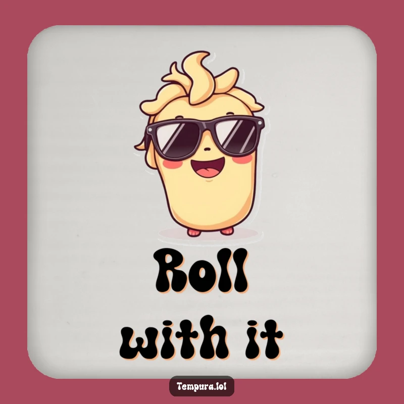 Funny Tempura Roll Sunglasses Coasters - Protect Surfaces with Cool Style, a Great Funny Gift Set