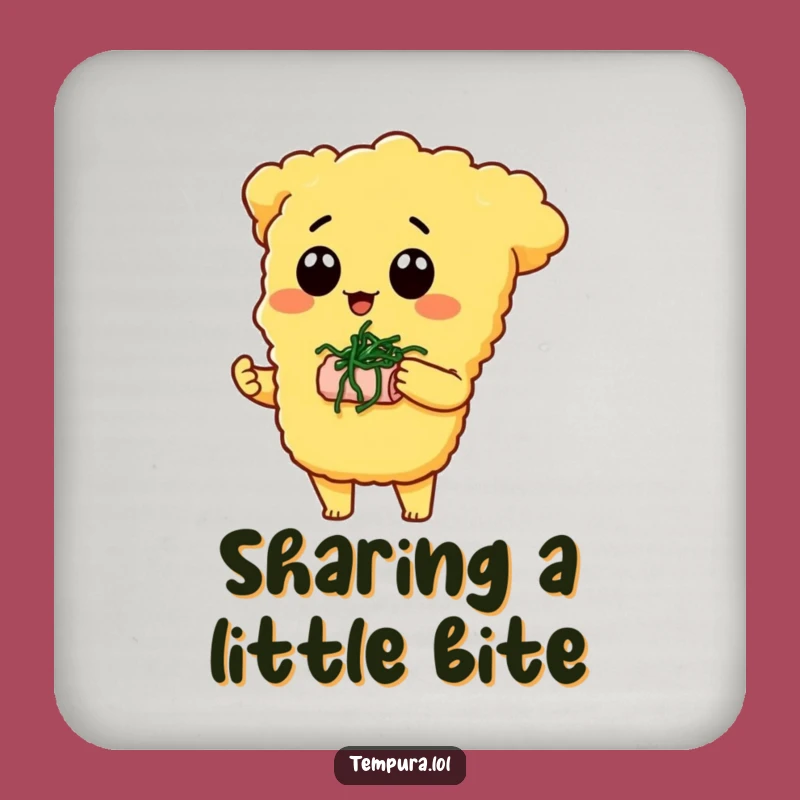 Funny Tempura Snack Coaster: Seaweed Sharing, Humorous Protection, Gift