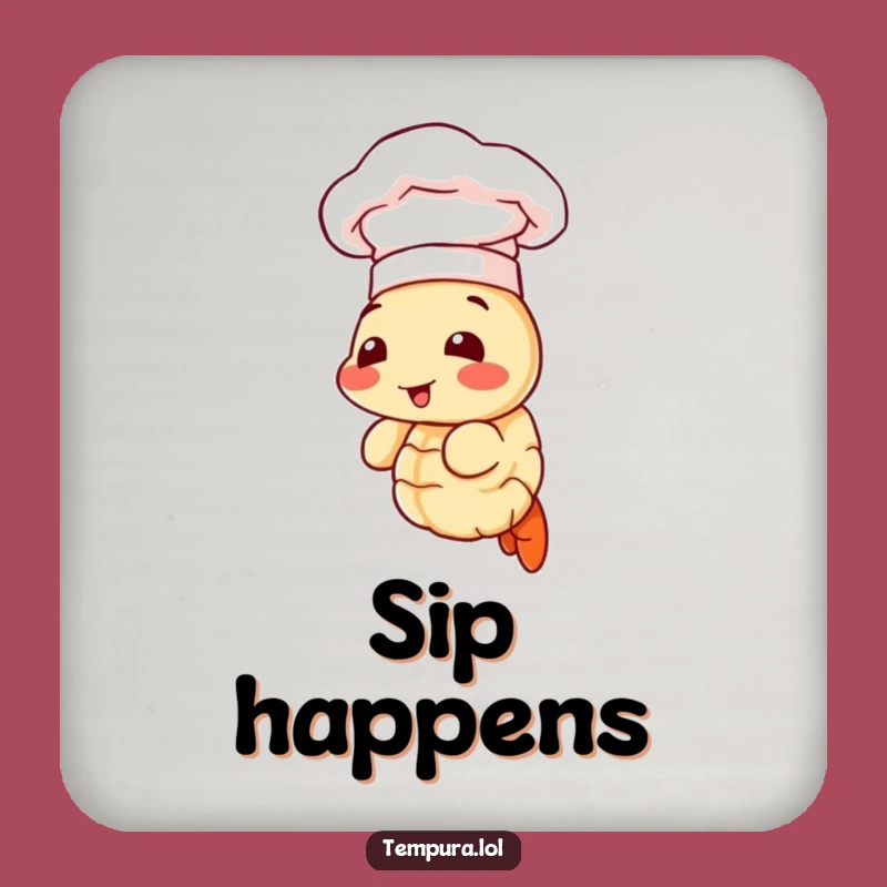 Funny Chef Shrimp Coasters: Protect Surfaces with Culinary Comedy