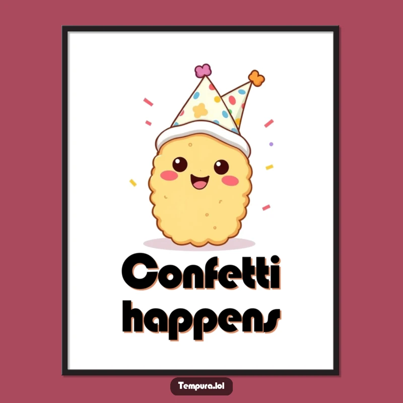Hilarious Tempura Party Poster: Funny Wall Art for Instant Celebration Vibes