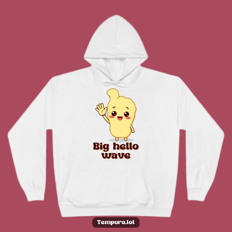 Cozy & Funny Tempura Hello Hoodie - Warm Welcomes and Comfort