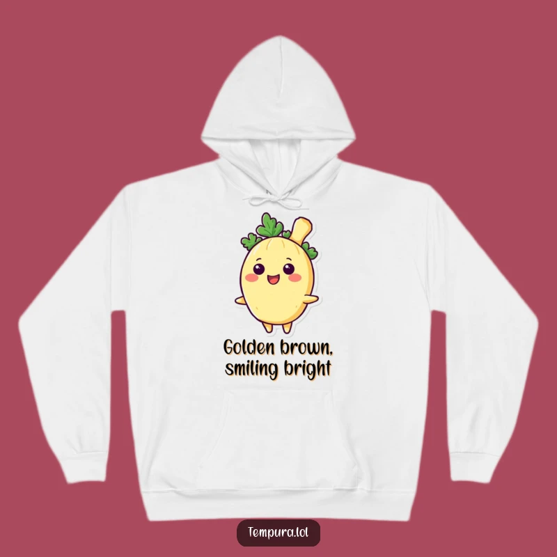 Cozy Funny Tempura Veggie Smile Hoodie: Warm Comfort, Hilarious Gift