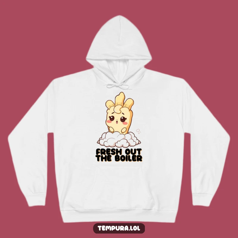 Funny Tempura Steam Wink Hoodie: Cozy Character Sweatshirt for Warm Surprises