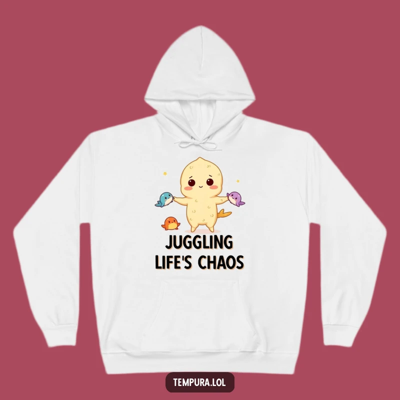 Funny Juggling Tempura Hoodie: Stay Warm While Mastering the Act