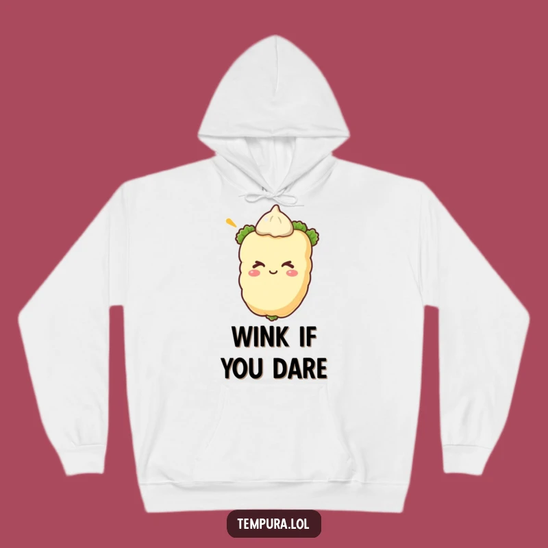 Funny Winking Tempura Vegetable Hoodie - Warm and Hilarious Comfort Wear