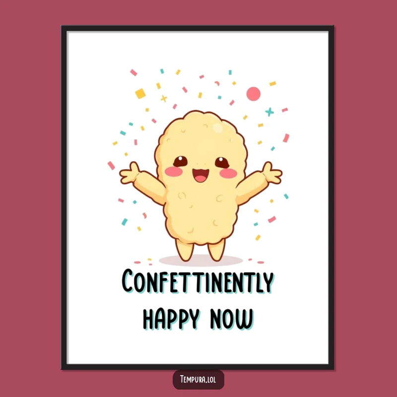 Funny Free Printable Tempura Art: Confetti Embrace, Festive Downloadable Decor