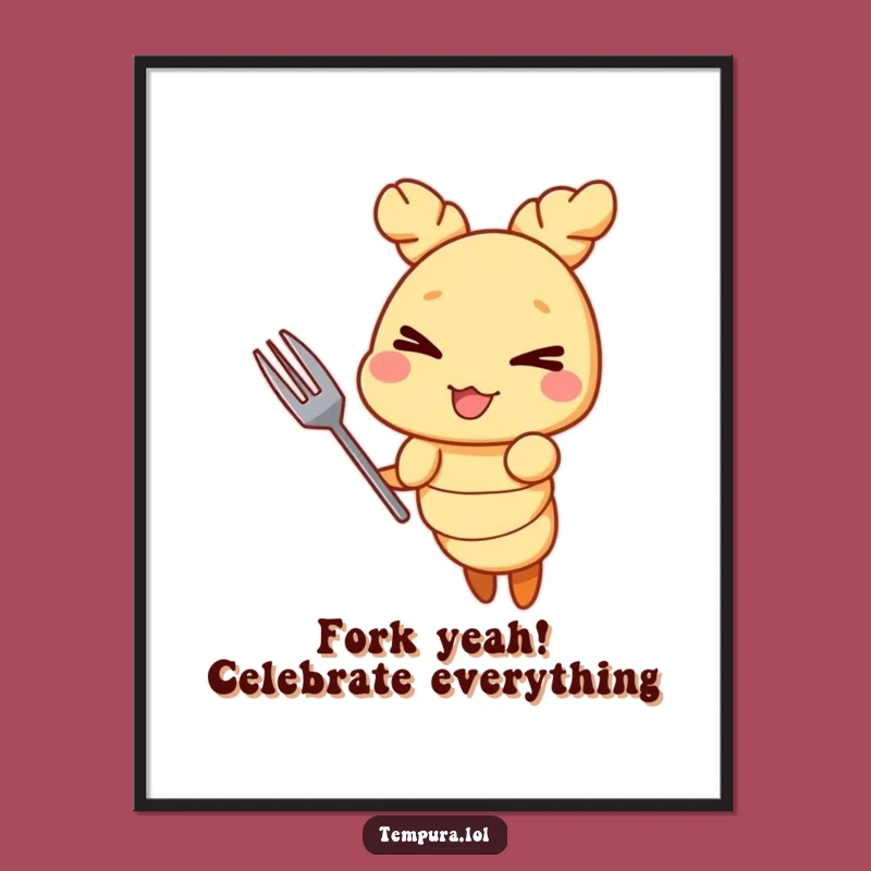 Free Printable Wall Art: Winking Shrimp Tempura - Funny Downloadable Art Print