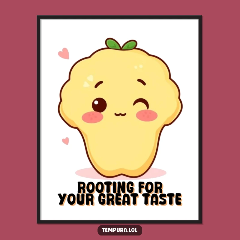 Free Printable Wall Art: Funny Tempura Potato, Blush Art, Downloadable Decor