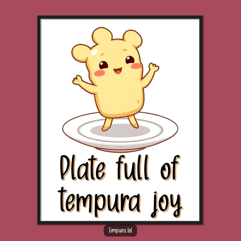 Free Printable Wall Art: Jigging Tempura, Playful Funny Downloadable Decor