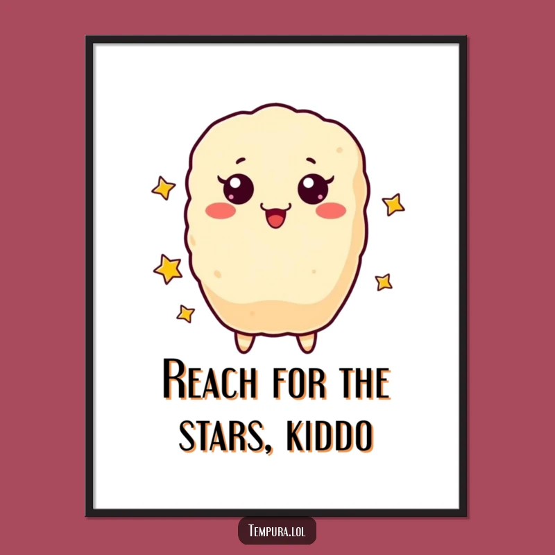 Funny Free Printable Wall Art: Juggling Tempura Star Catcher. Downloadable Humorous Home Decor.
